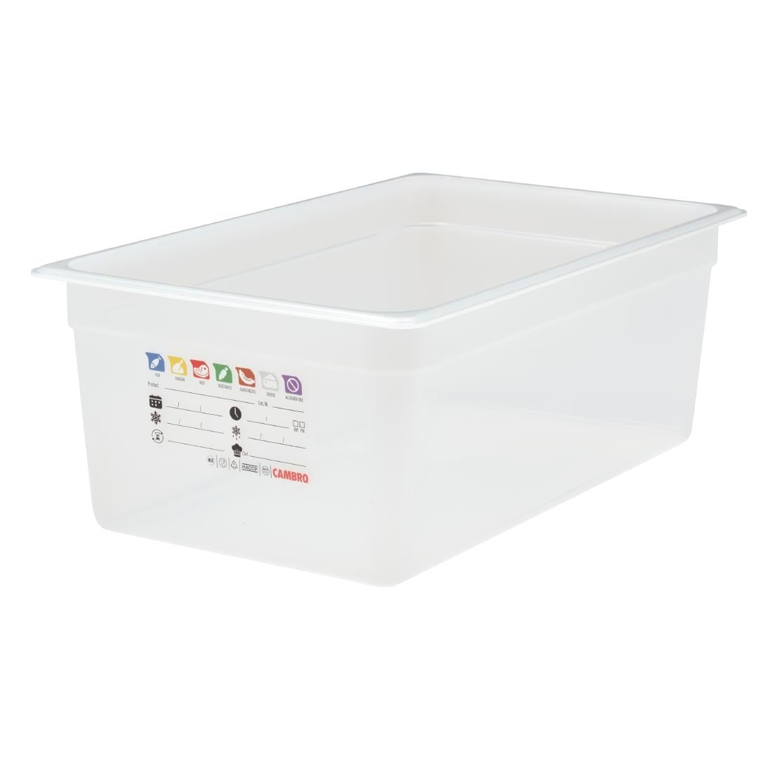 Cambro Safetrak IML polypropyleen voedselopslagbak 1/1 GN 200mm