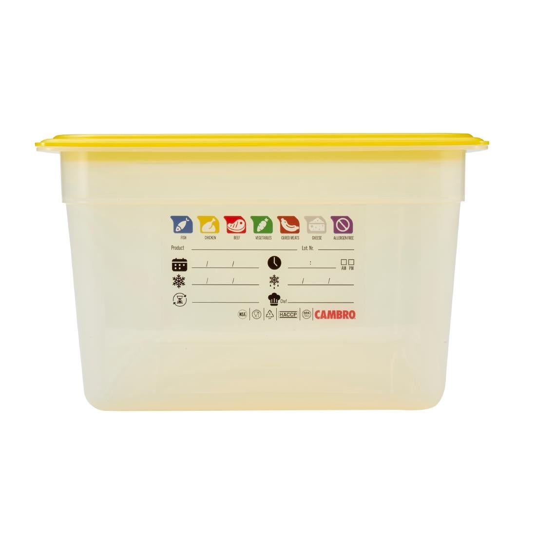 Cambro Safetrak IML polypropyleen voedselopslagbak 1/1 GN 200mm