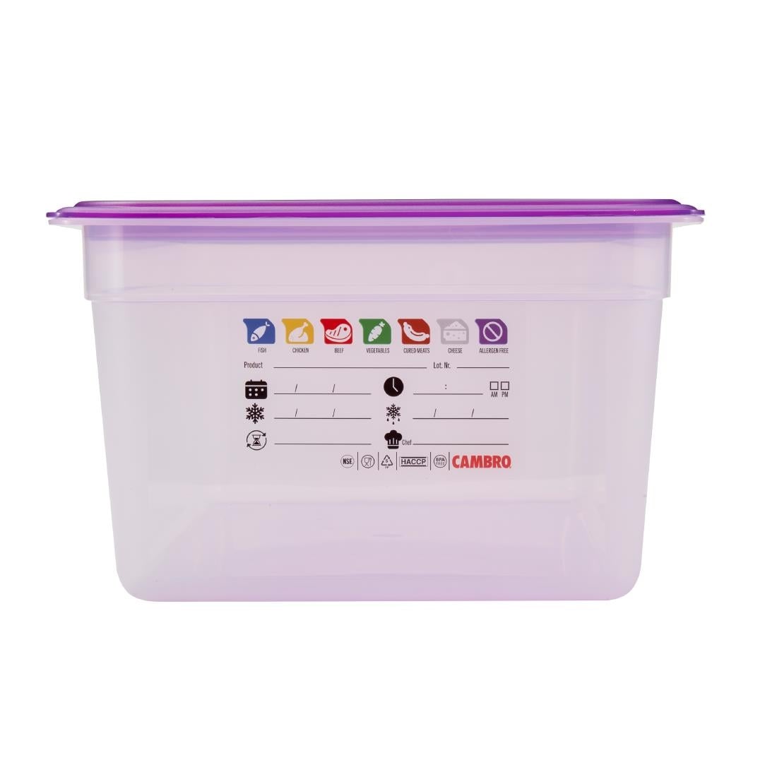 Cambro Safetrak IML polypropyleen voedselopslagbak 1/1 GN 200mm