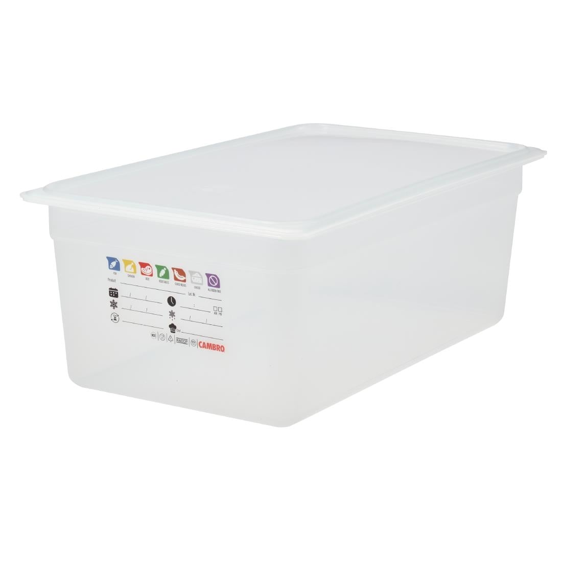 Cambro Safetrak IML polypropyleen voedselopslagbak 1/1 GN 200mm