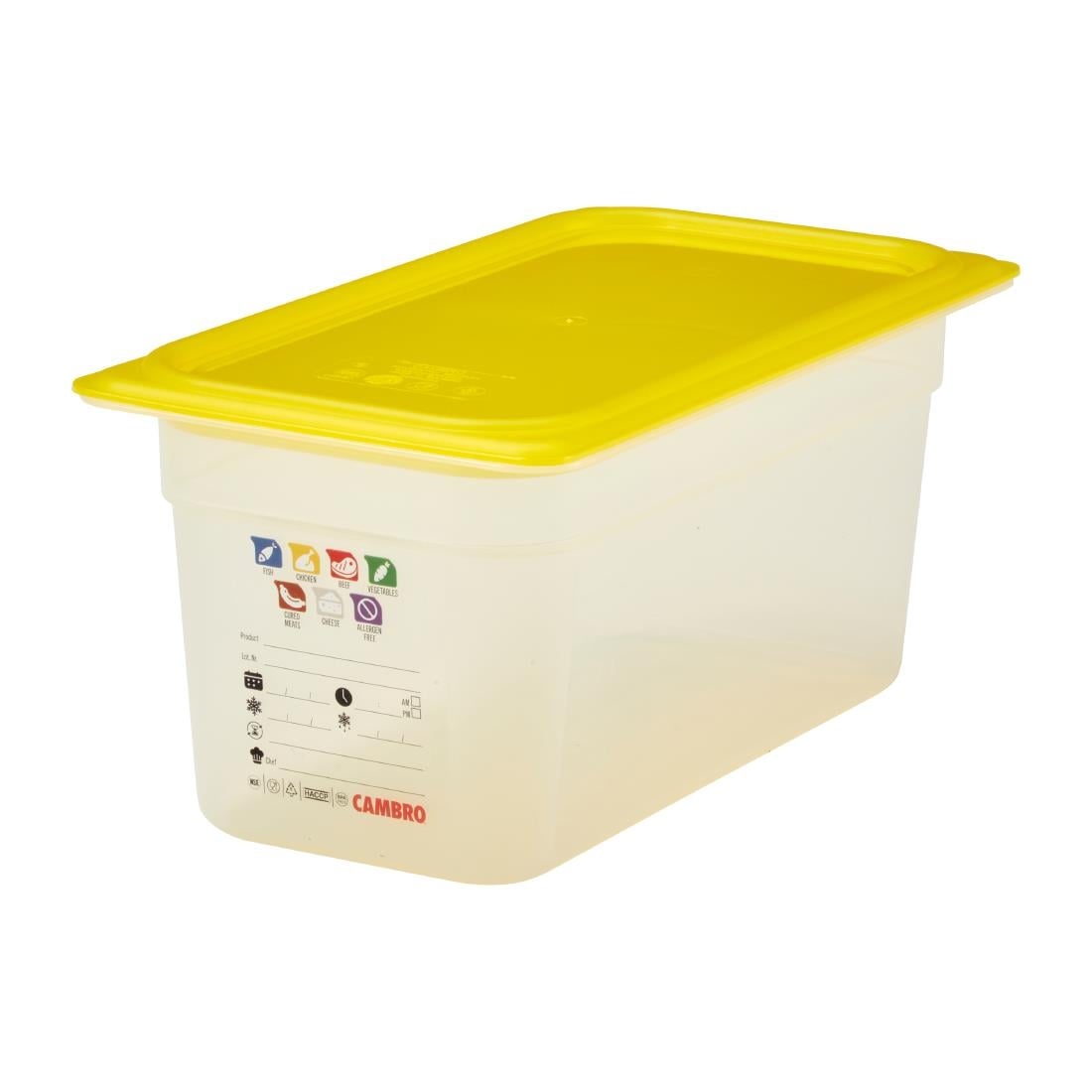 Cambro Safetrak IML polypropyleen voedselopslagbak 1/3 GN 150mm
