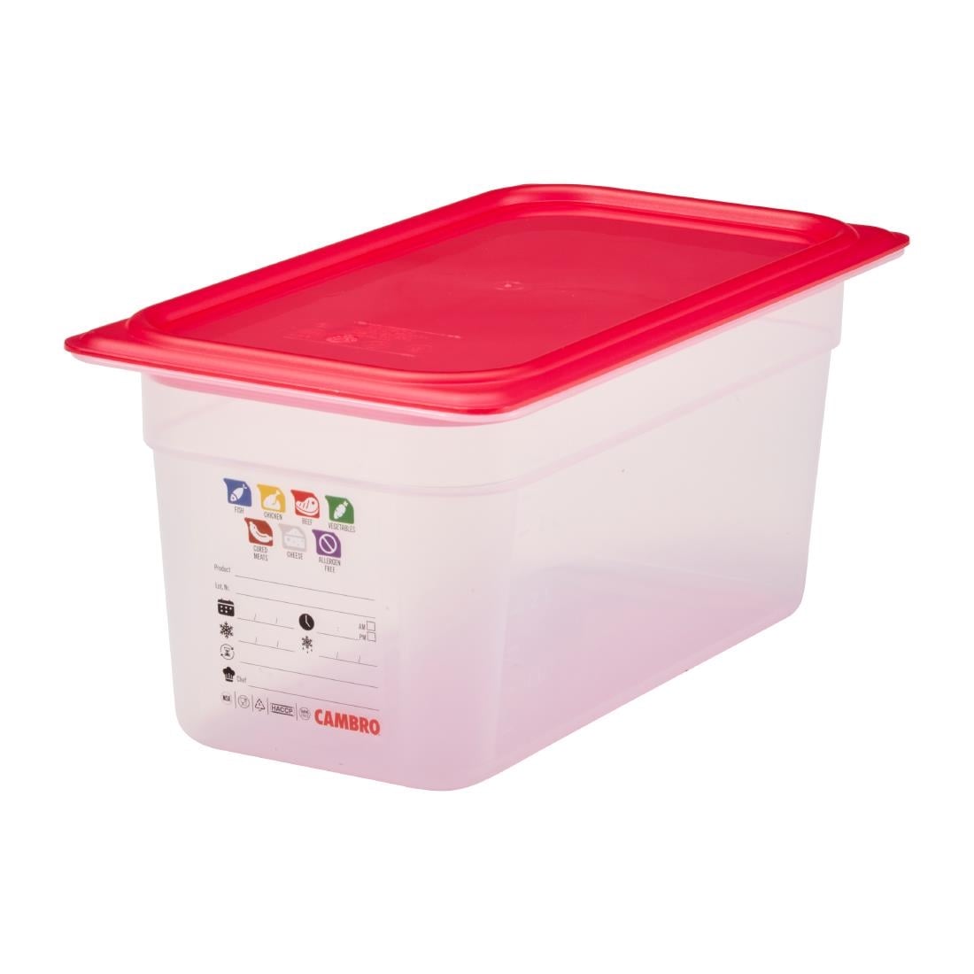 Cambro Safetrak IML polypropyleen voedselopslagbak 1/3 GN 150mm