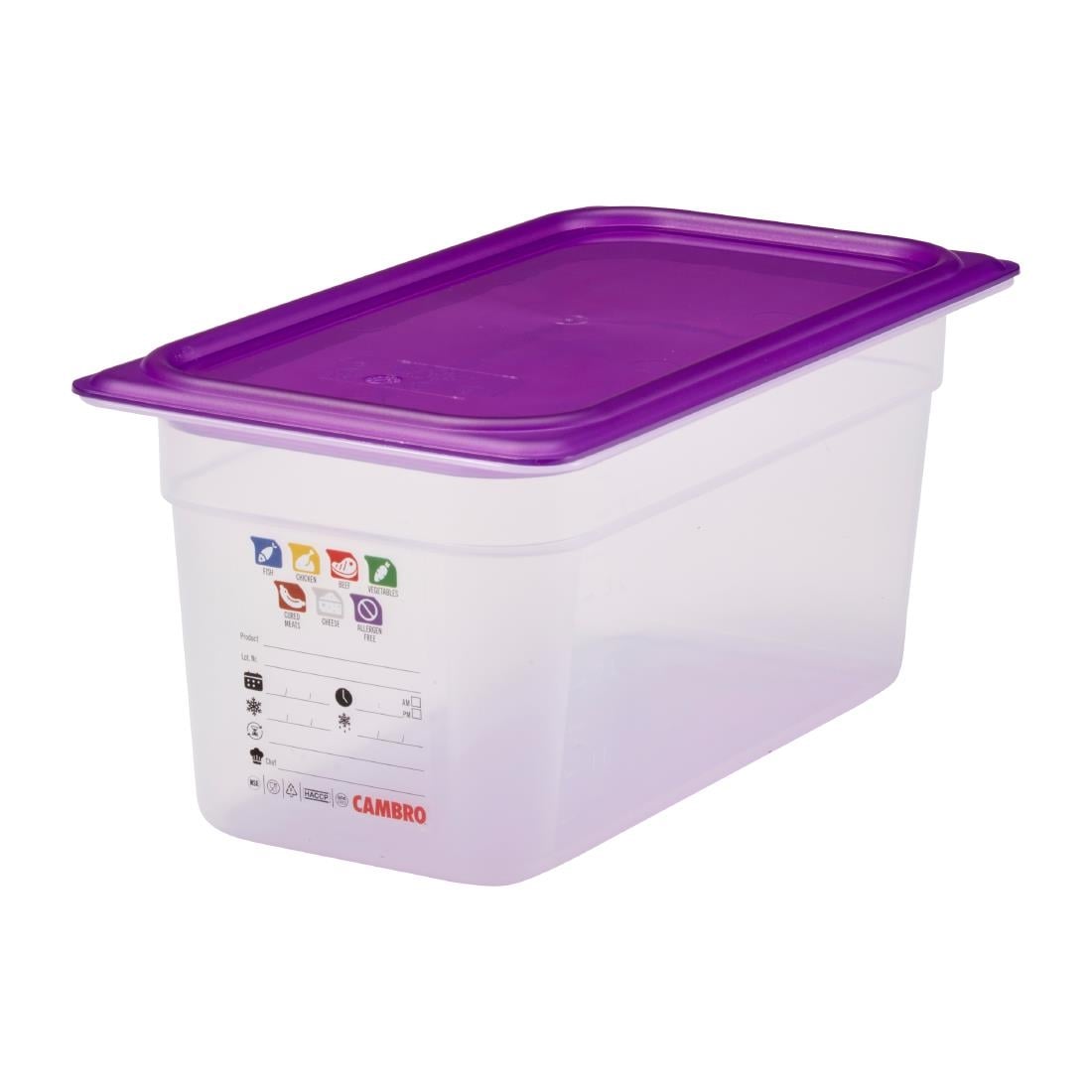 Cambro Safetrak IML polypropyleen voedselopslagbak 1/3 GN 150mm