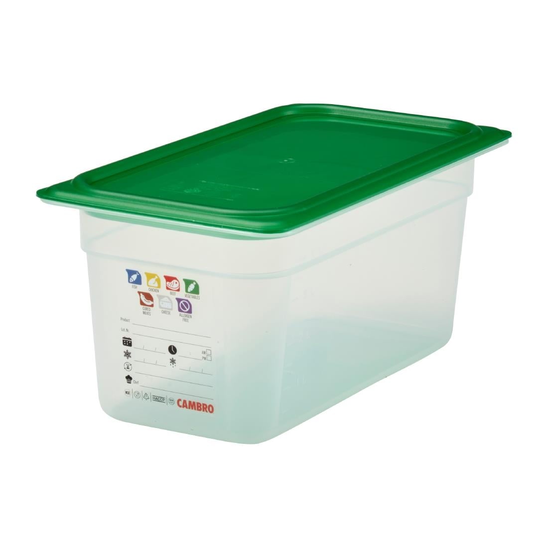 Cambro Safetrak IML polypropyleen voedselopslagbak 1/3 GN 150mm