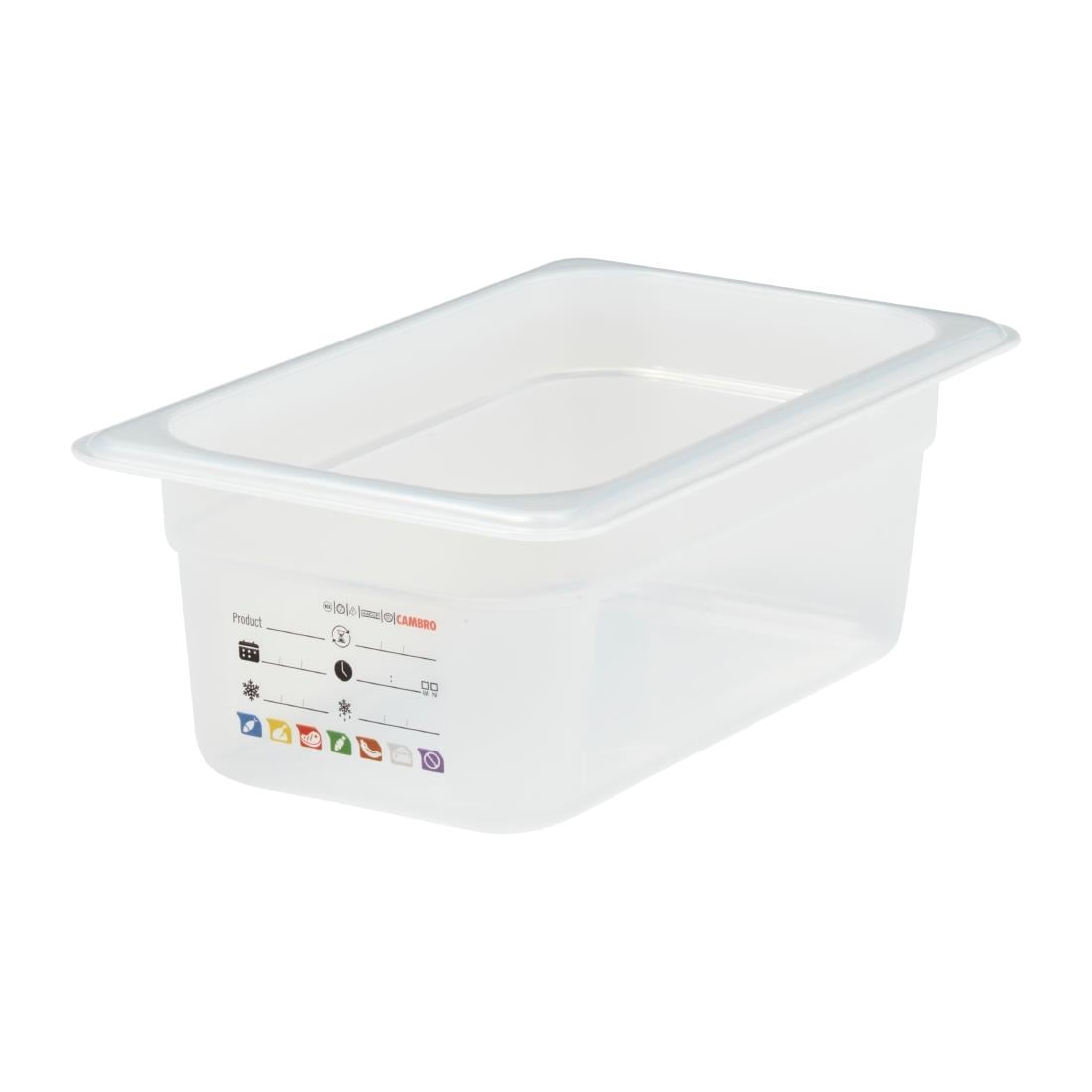 Cambro Safetrak IML polypropyleen voedselopslagbak 1/4 GN 100mm