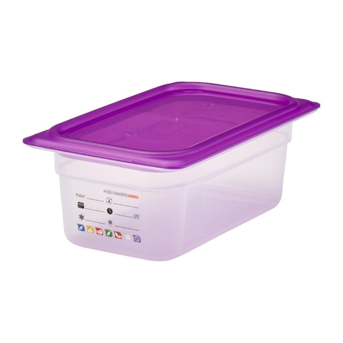 Cambro Safetrak IML polypropyleen voedselopslagbak 1/4 GN 100mm