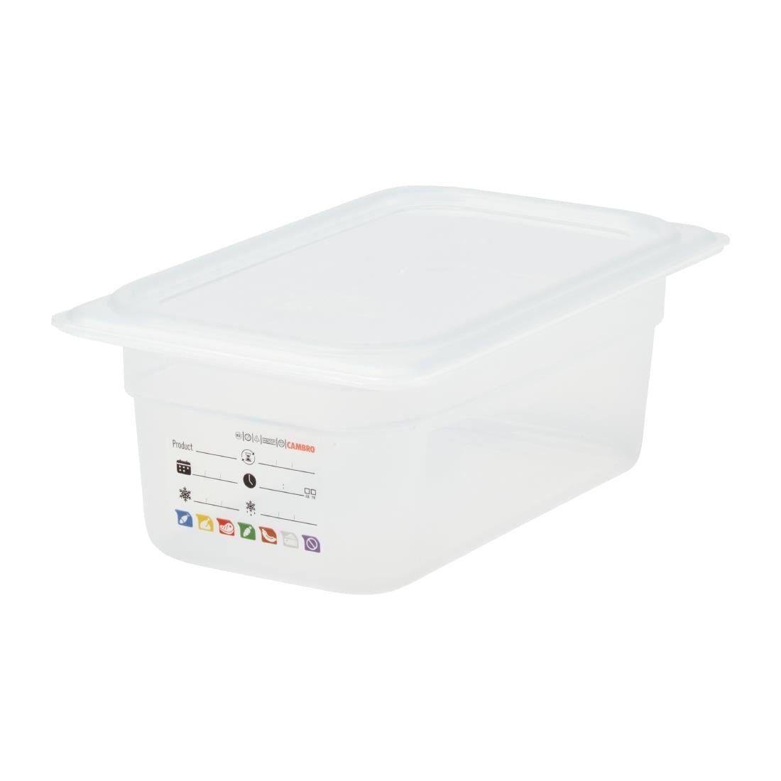 Cambro Safetrak IML polypropyleen voedselopslagbak 1/4 GN 100mm