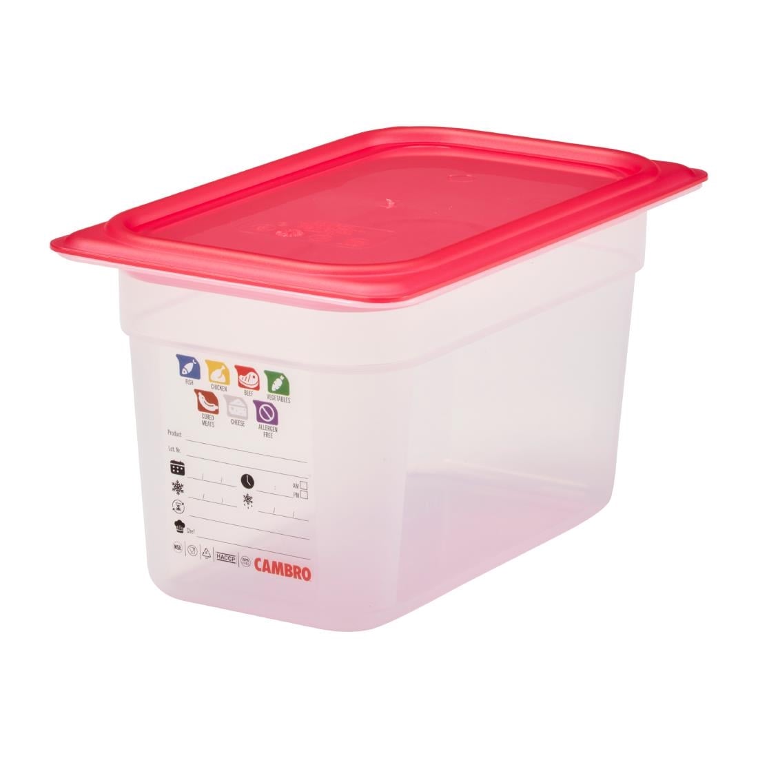 Cambro Safetrak IML polypropyleen voedselopslagbak 1/4 GN 150mm