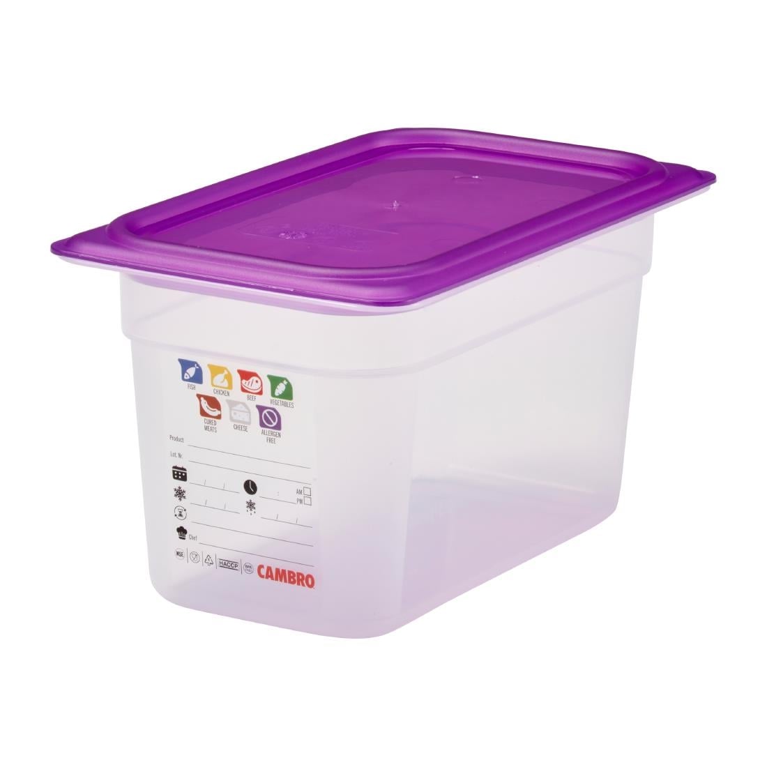 Cambro Safetrak IML polypropyleen voedselopslagbak 1/4 GN 150mm