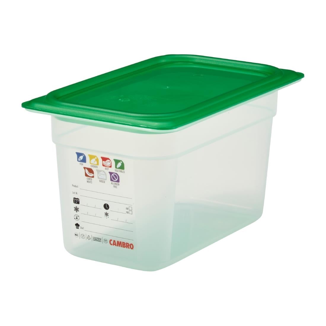 Cambro Safetrak IML polypropyleen voedselopslagbak 1/4 GN 150mm