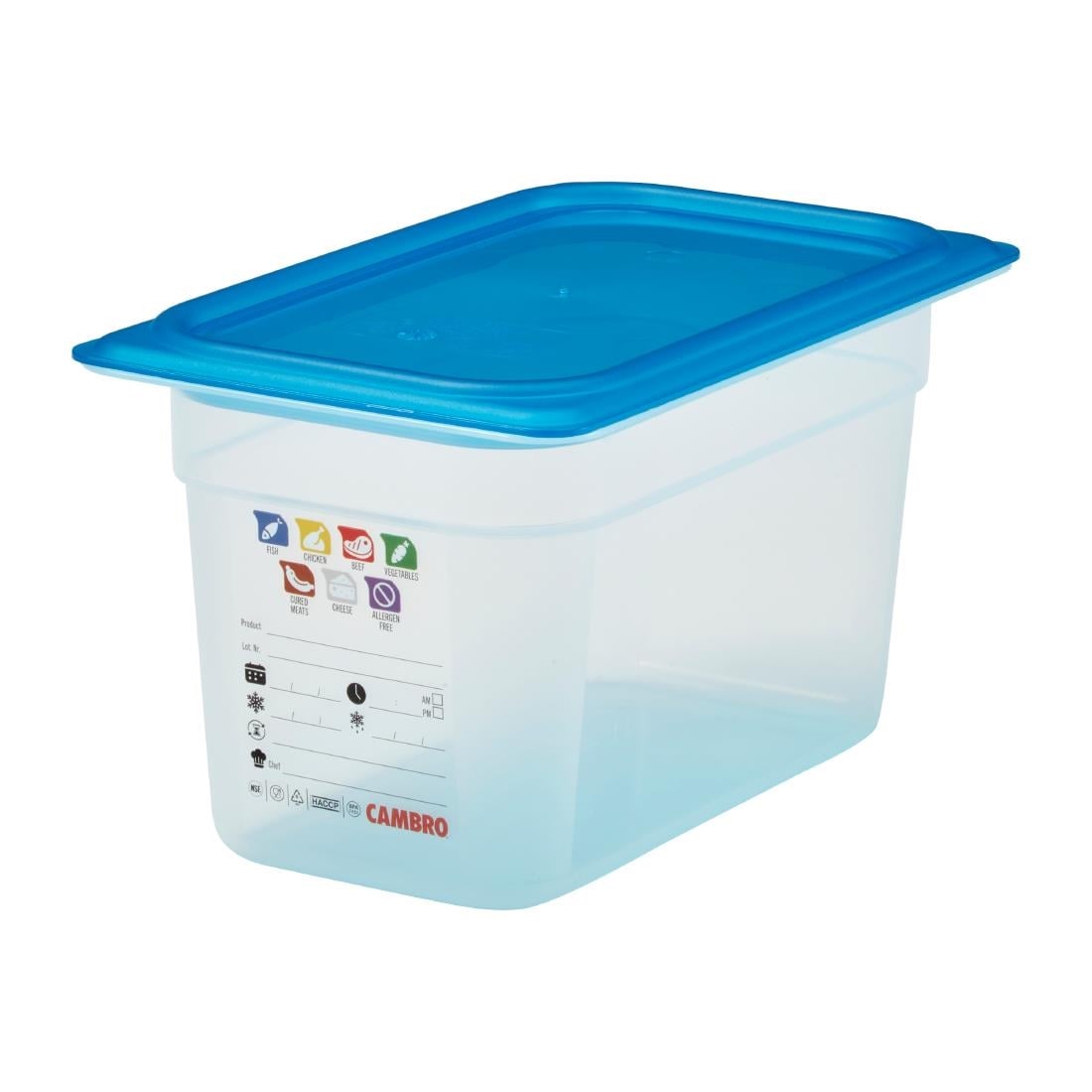 Cambro Safetrak IML polypropyleen voedselopslagbak 1/4 GN 150mm