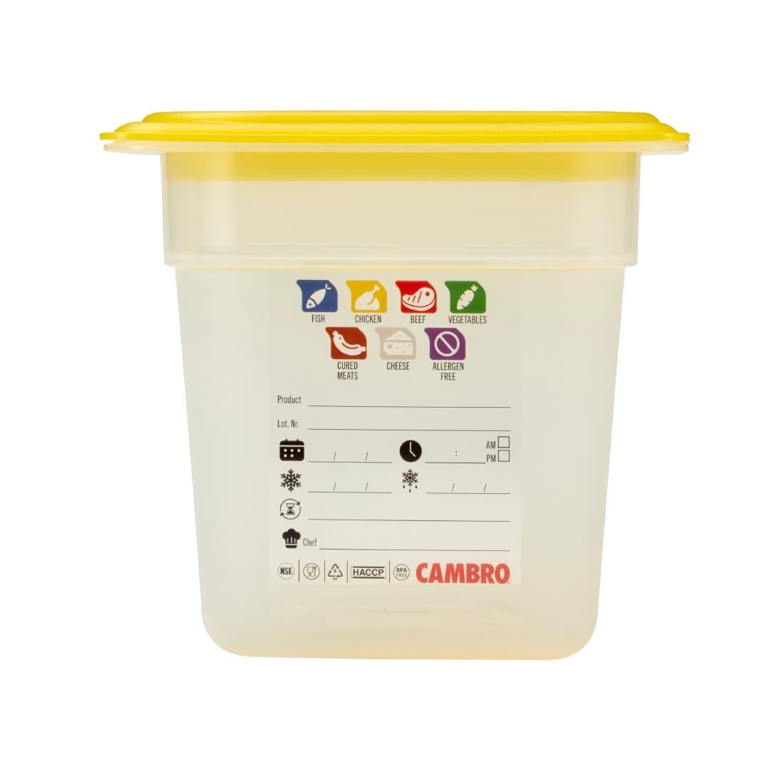 Cambro Safetrak IML polypropyleen voedselopslagbak 1/4 GN 150mm