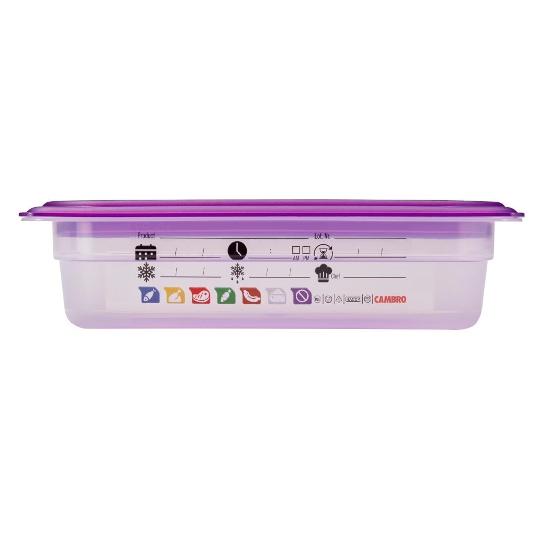 Cambro Safetrak IML polypropyleen voedselopslagbak 1/4 GN 65mm