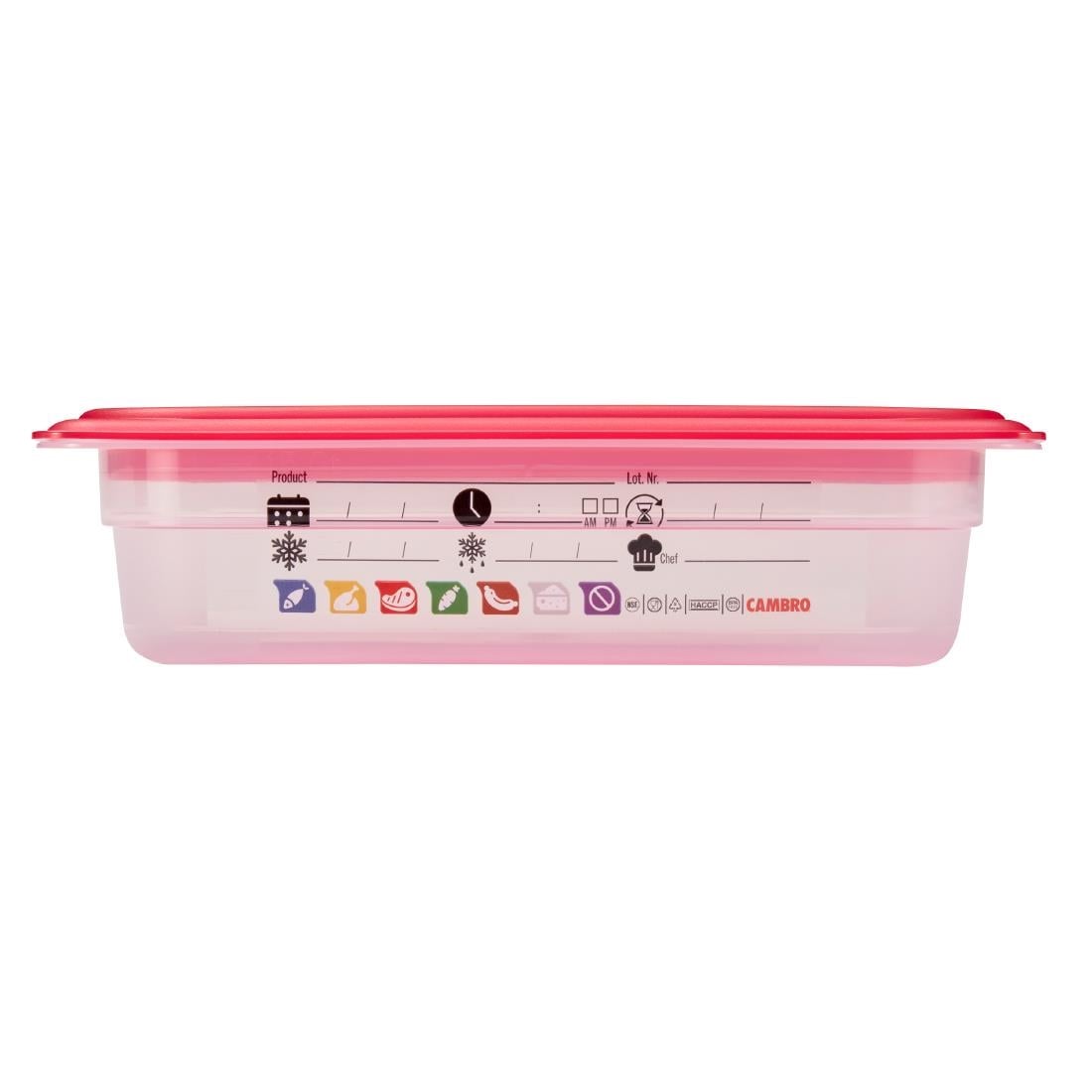 Cambro Safetrak IML polypropyleen voedselopslagbak 1/4 GN 65mm