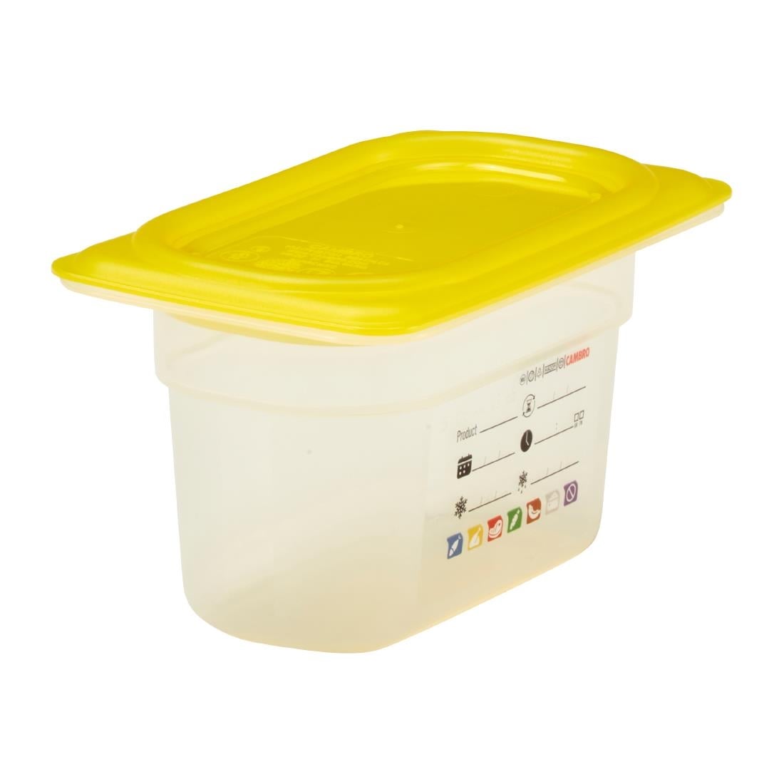 Cambro Safetrak IML polypropyleen voedselopslagbak 1/9 GN 100mm