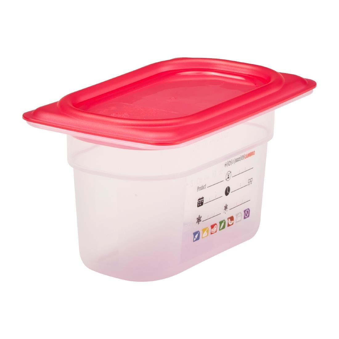 Cambro Safetrak IML polypropyleen voedselopslagbak 1/9 GN 100mm