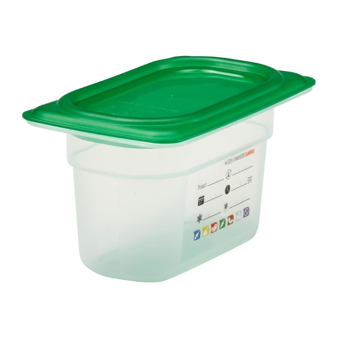 Cambro Safetrak IML polypropyleen voedselopslagbak 1/9 GN 100mm