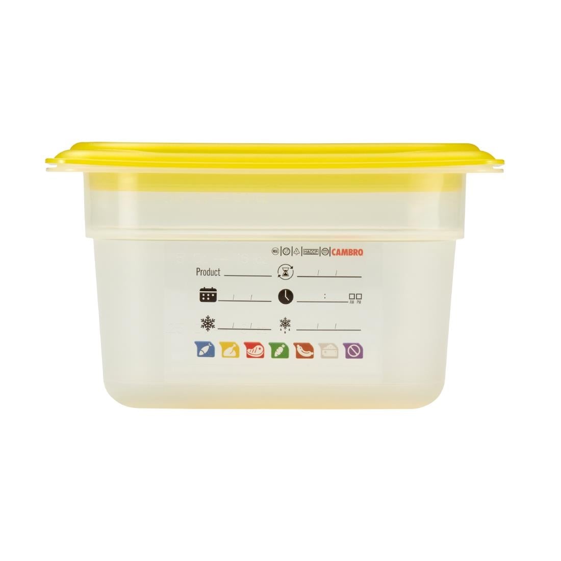 Cambro Safetrak IML polypropyleen voedselopslagbak 1/9 GN 100mm