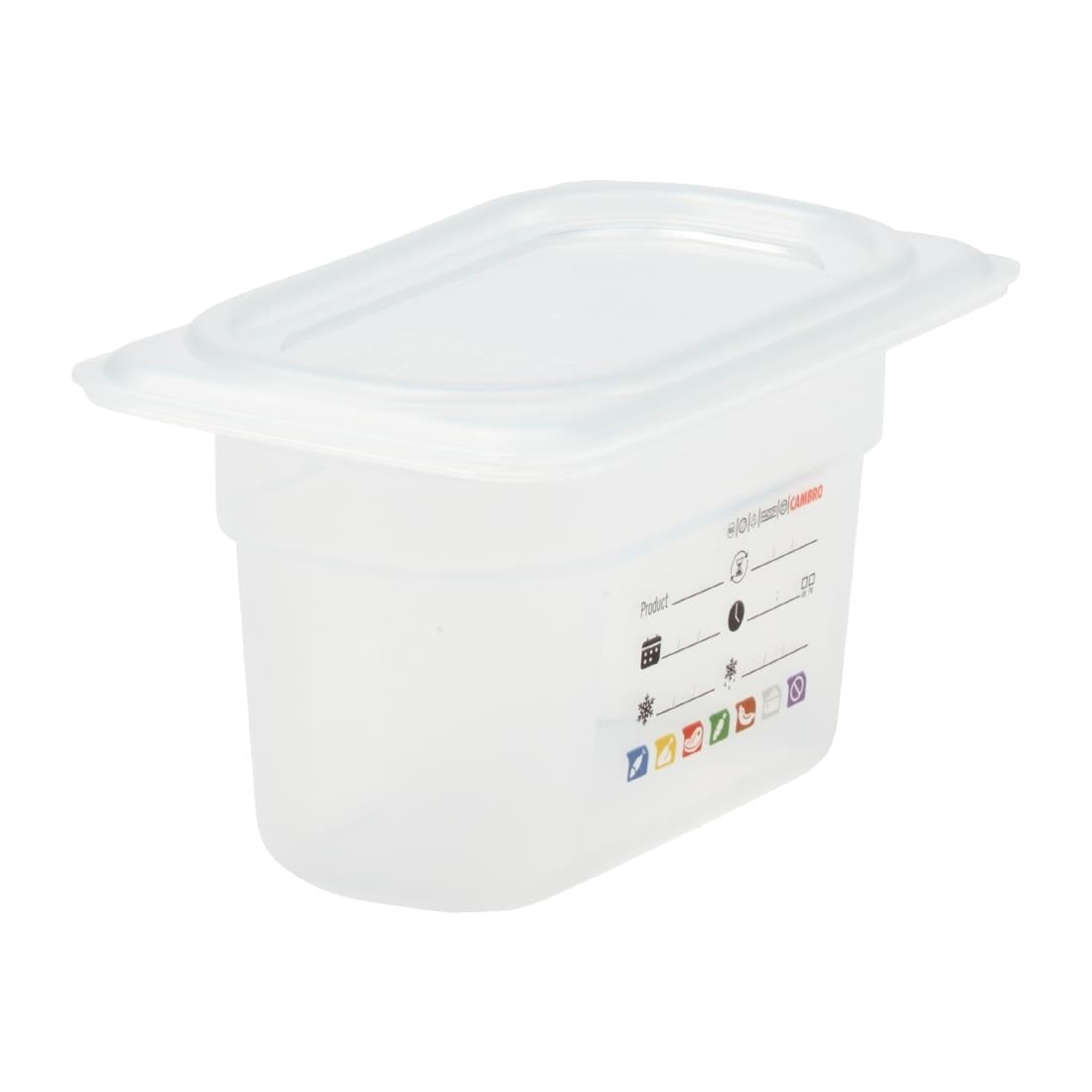 Cambro Safetrak IML polypropyleen voedselopslagbak 1/9 GN 100mm