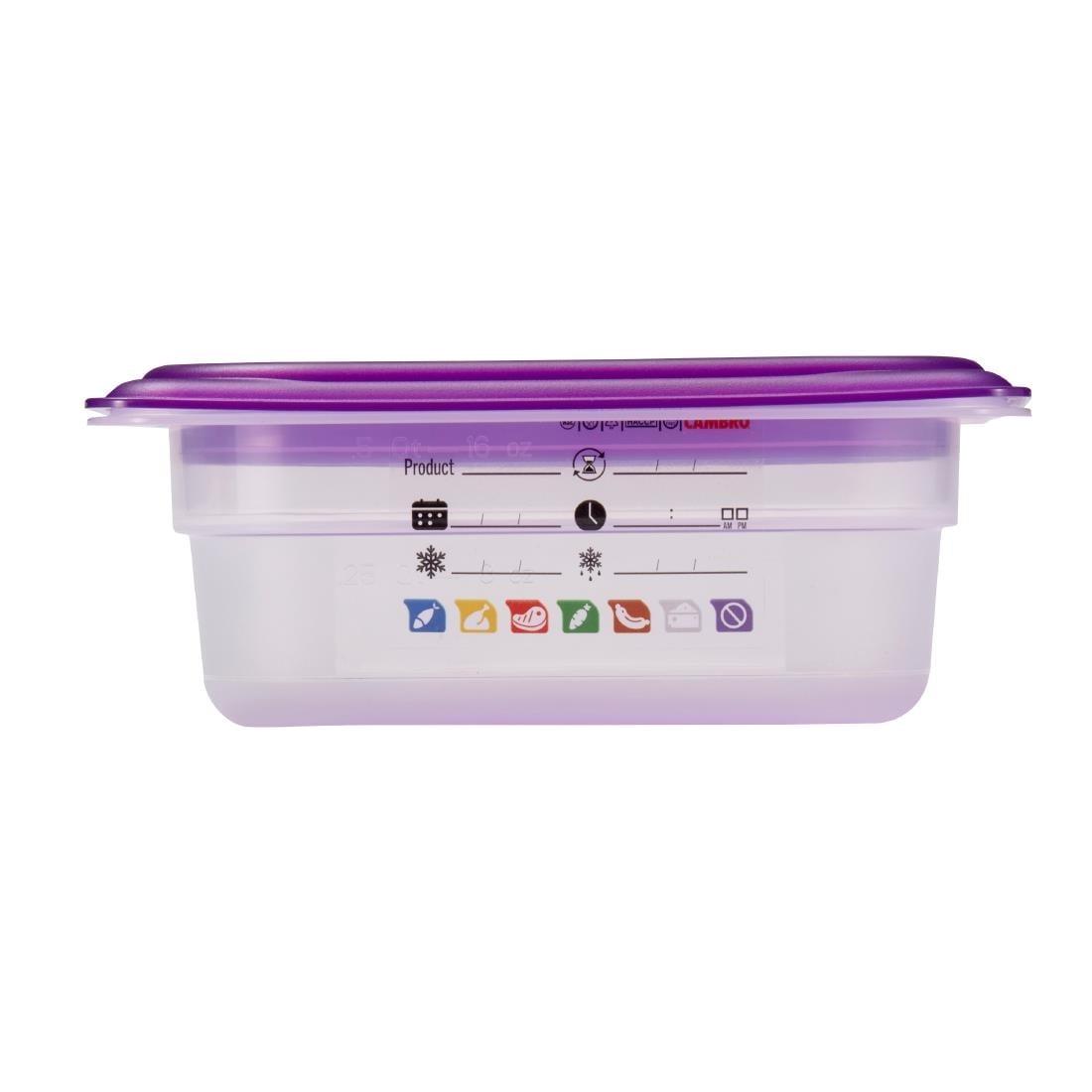 Cambro Safetrak IML polypropyleen voedselopslagbak 1/9 GN 65mm