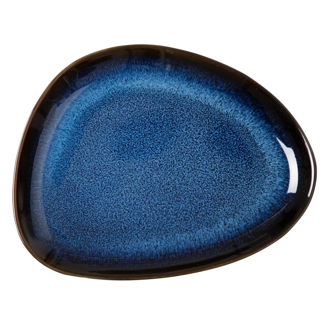 Olympia Luna aardewerk driehoekige borden middernachtblauw 207x158mm (6 stuks)