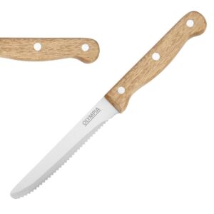 Olympia steakmessen met ronde punt hout (12 stuks)