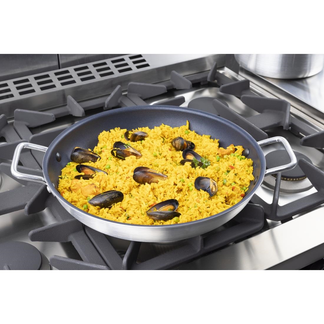 Vogue Aluminium Antiaanbak Teflon Platinum Plus Paellapan 35cm