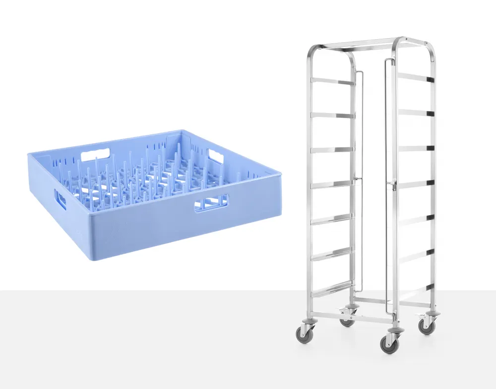Afwaskorven trolley - 7x 500x500 mm - Afbeelding 4