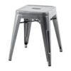 Bolero Bistro stalen lage krukken gun metal (4 stuks)