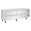Polar U Series RVS koelwerkbank gastronorm met 8 laden