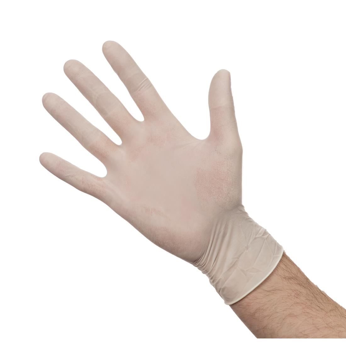 Gepuderte Latexhandschuhe weiß XL (100 Stück) - Afbeelding 2