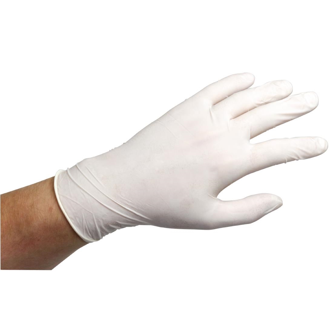 Gepuderte Latexhandschuhe weiß XL (100 Stück) - Afbeelding 3