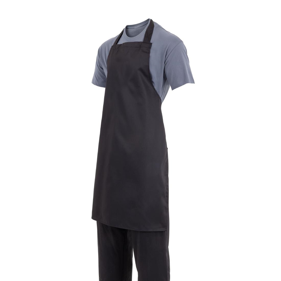 Whites Latzschürze taschenlos schwarz 710(B)x960(L)mm - Afbeelding 3