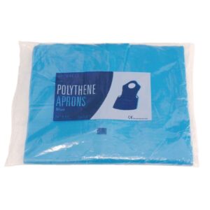 Einwegschürze aus Polyethylen blau 14,5 Mikron (100 Stück)