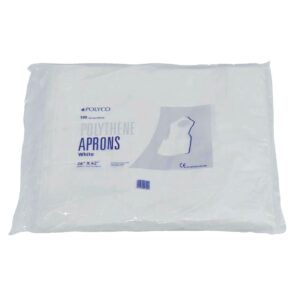 Einwegschürze aus Polyethylen weiß 14,5 Mikron (100 Stück)