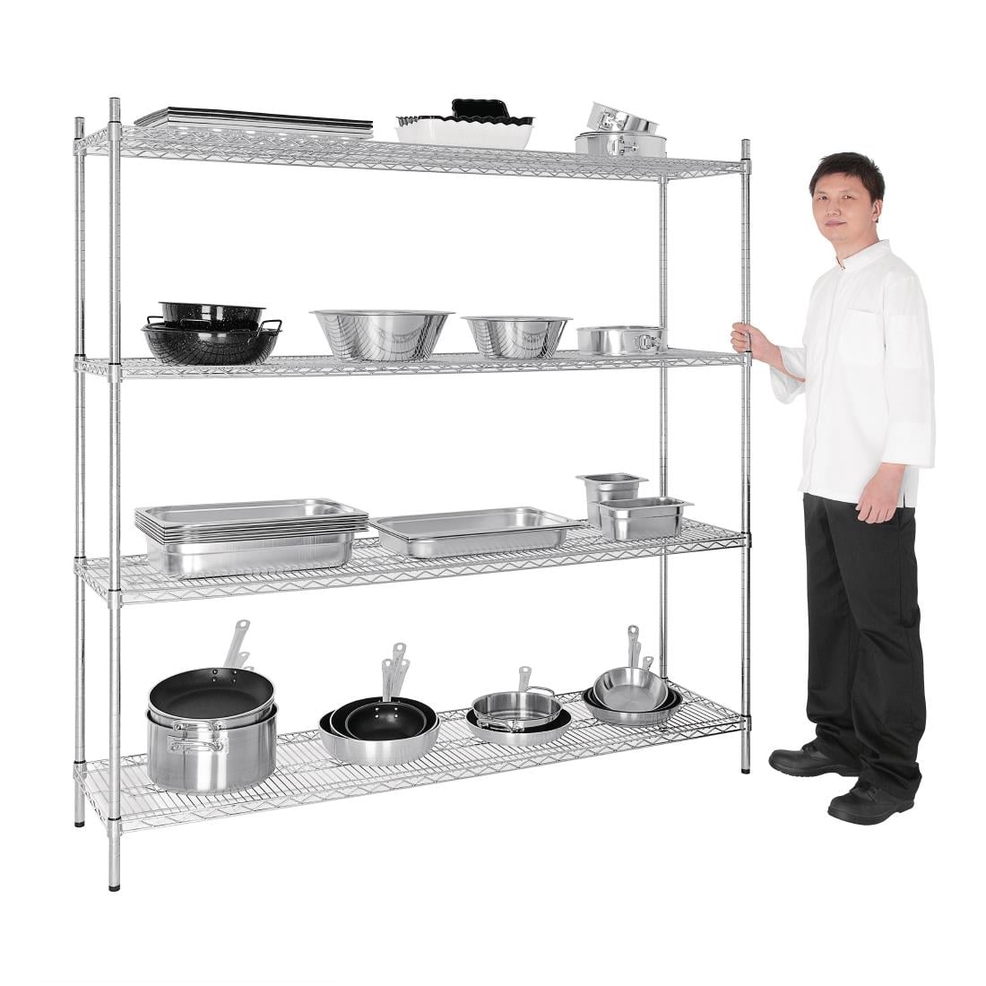 Vogue voorraadrek met 4 schappen 183x45,7cm - Afbeelding 4