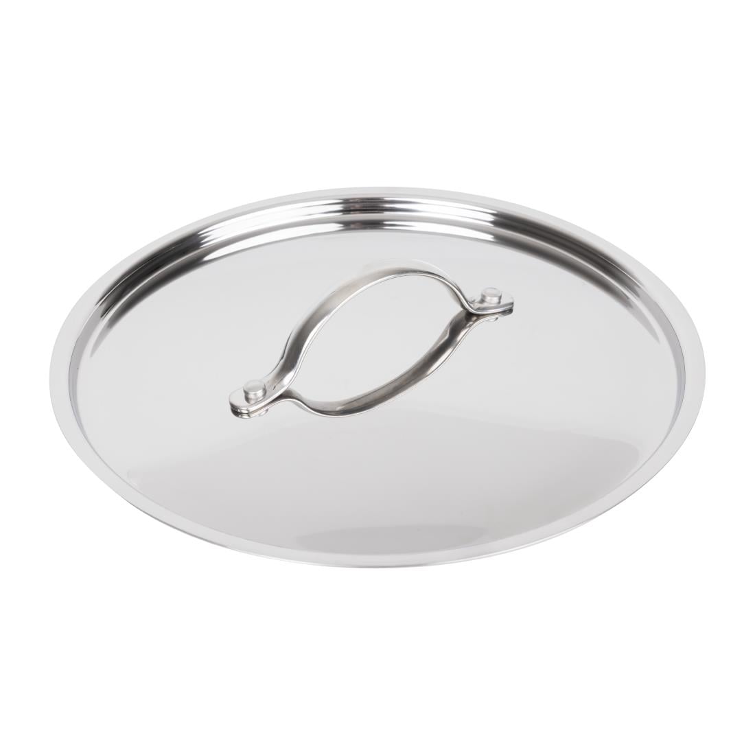 Vogue Tri Wall stoofpannendeksel 24cm van roestvrij staal en aluminium - Afbeelding 2