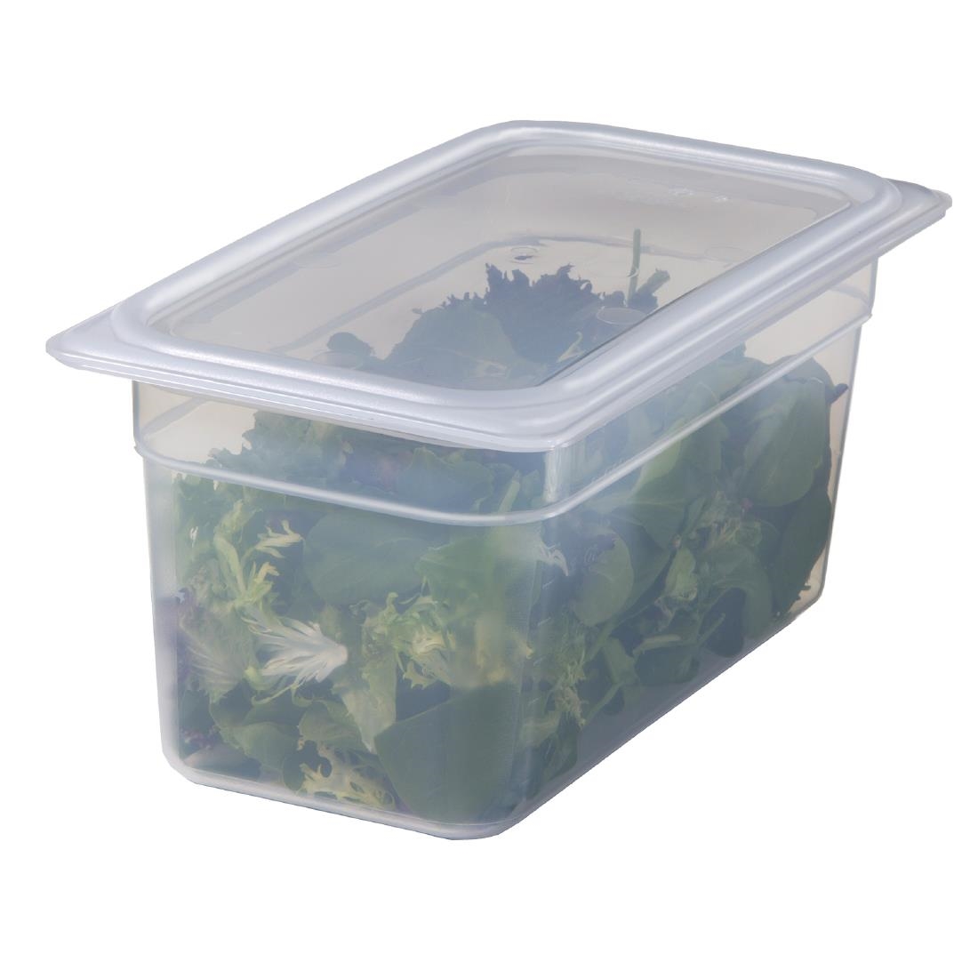 Cambro Safetrak IML polypropyleen zachte afdichtingsdeksel transparant 1/4 GN - Afbeelding 4