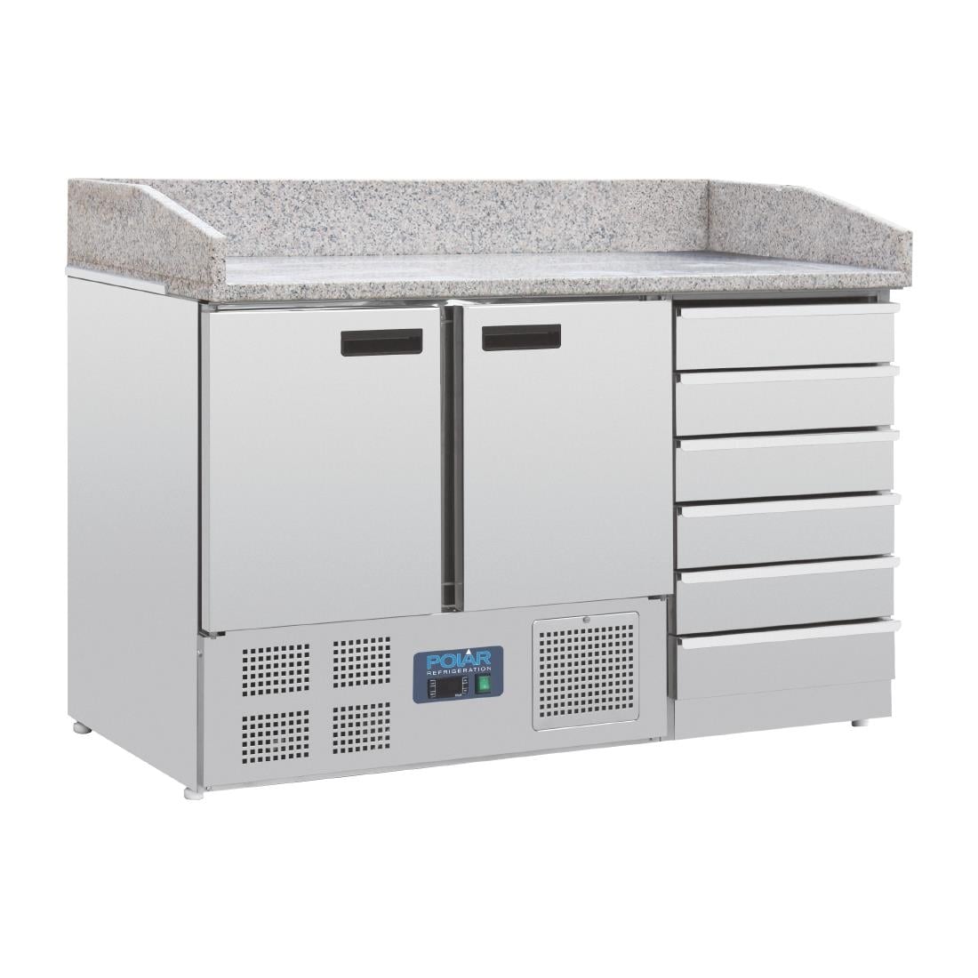 Polar G-serie dubbeldeurs pizzatoog met granieten blad en deeglades - Afbeelding 2