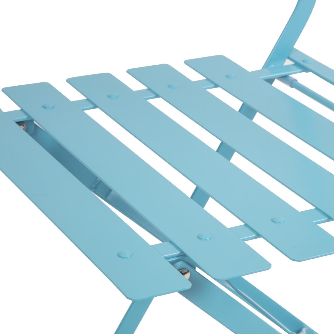 Bolero stalen opklapbare stoelen turquoise (2 stuks) - Afbeelding 2