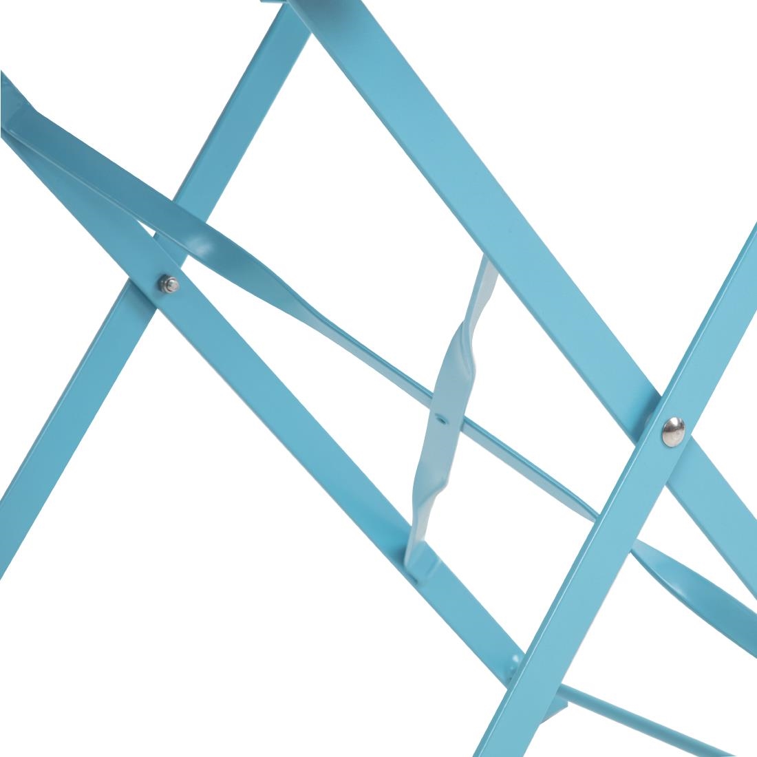 Bolero stalen opklapbare stoelen turquoise (2 stuks) - Afbeelding 3