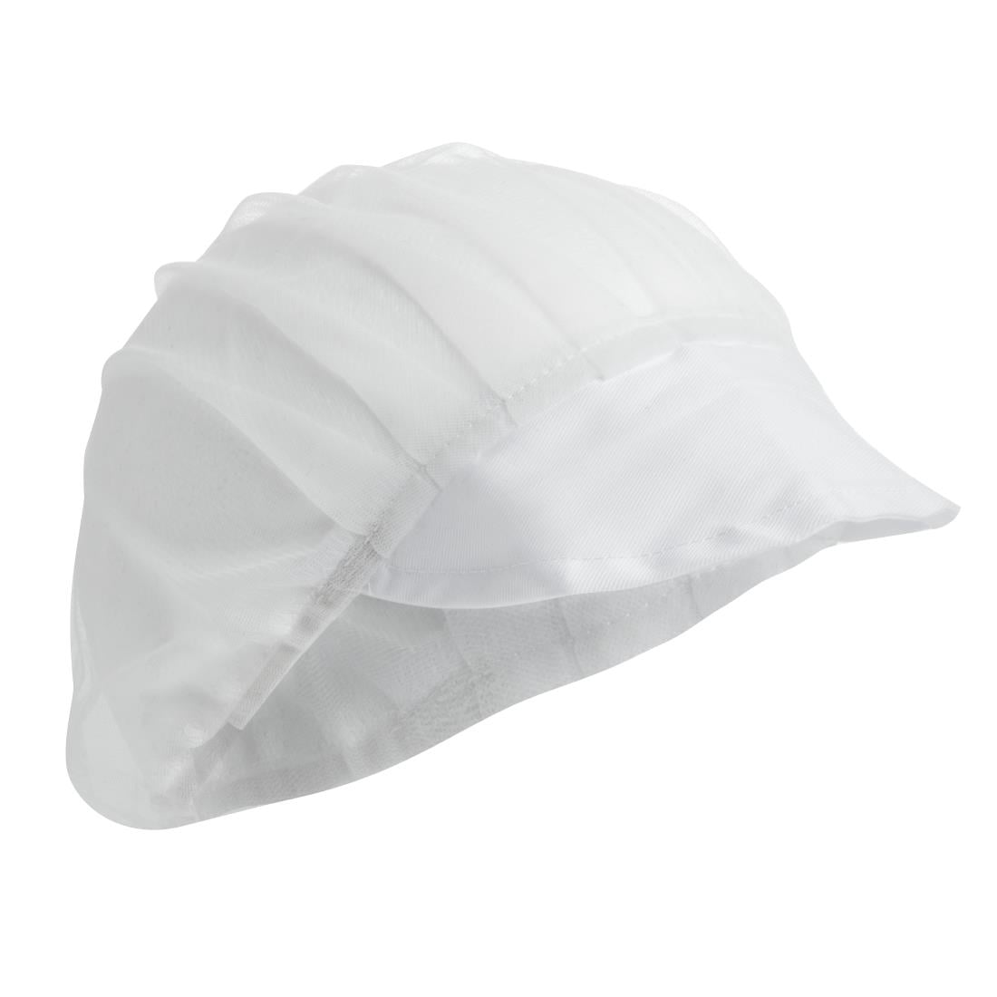 Whites nylon haarnet met klep wit - Afbeelding 5