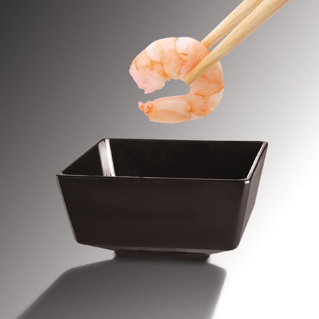 APS Float vierkante melamine kom zwart 5,5x5,5cm - Afbeelding 3