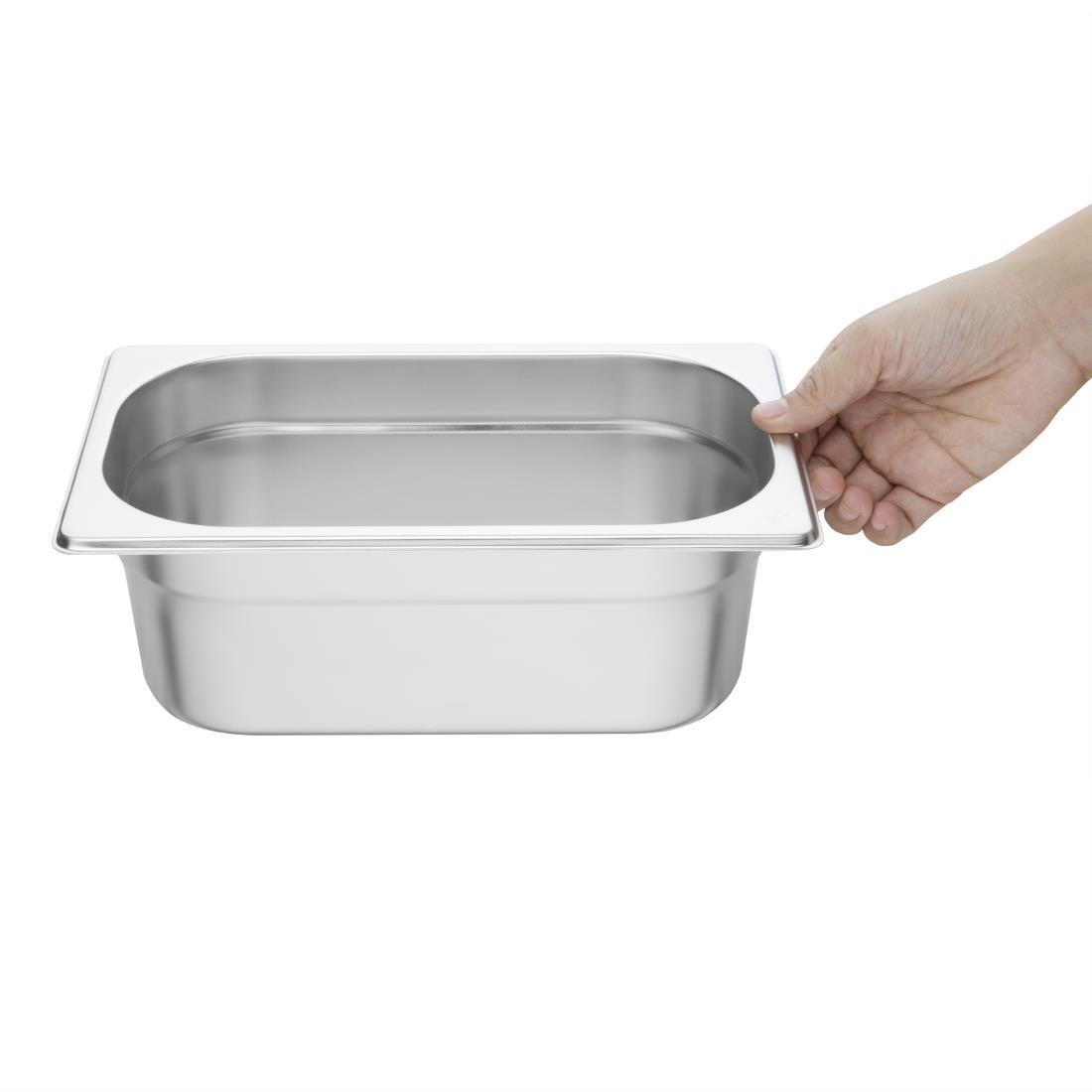 Vogue RVS 1/4 Gastronorm bak 100mm - Afbeelding 3