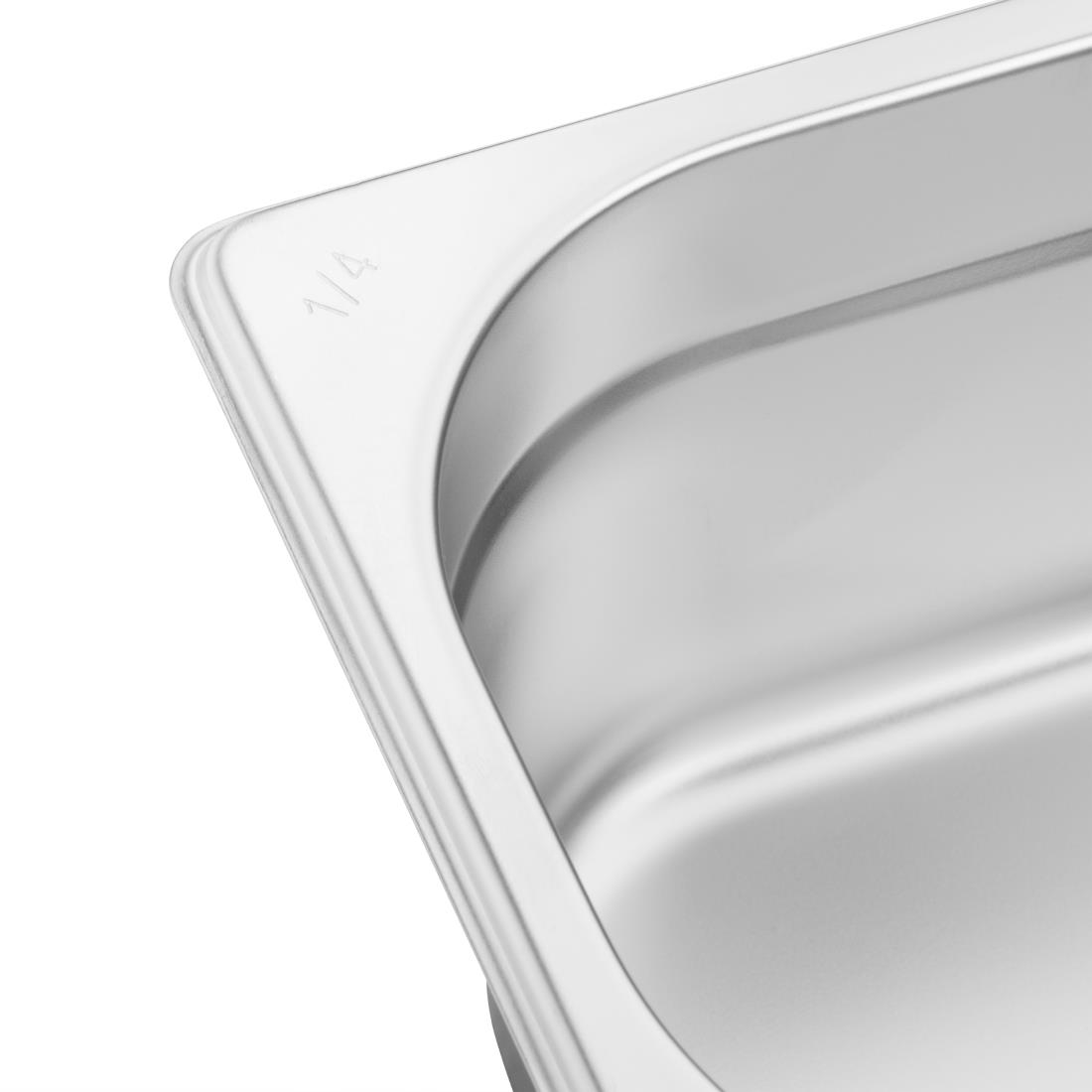 Vogue RVS 1/4 Gastronorm bak 100mm - Afbeelding 4