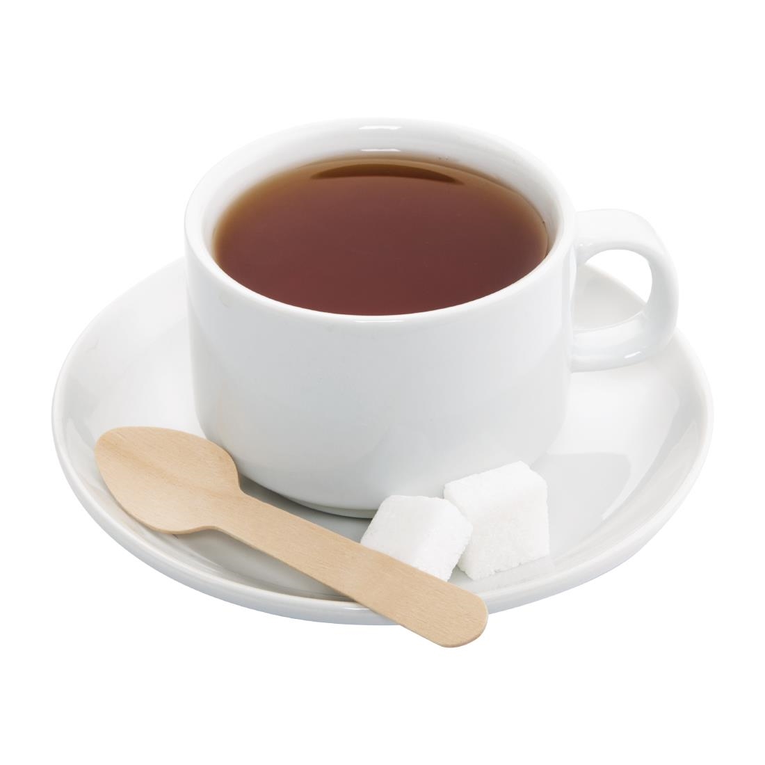 Fiesta Compostable biologisch afbreekbare houten theelepels (100 stuks) - Afbeelding 3