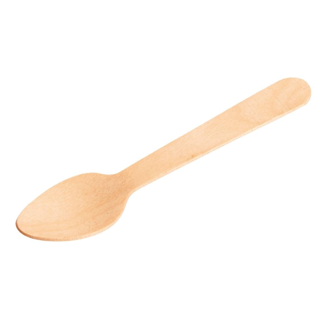 Fiesta Compostable biologisch afbreekbare houten theelepels (100 stuks) - Afbeelding 5