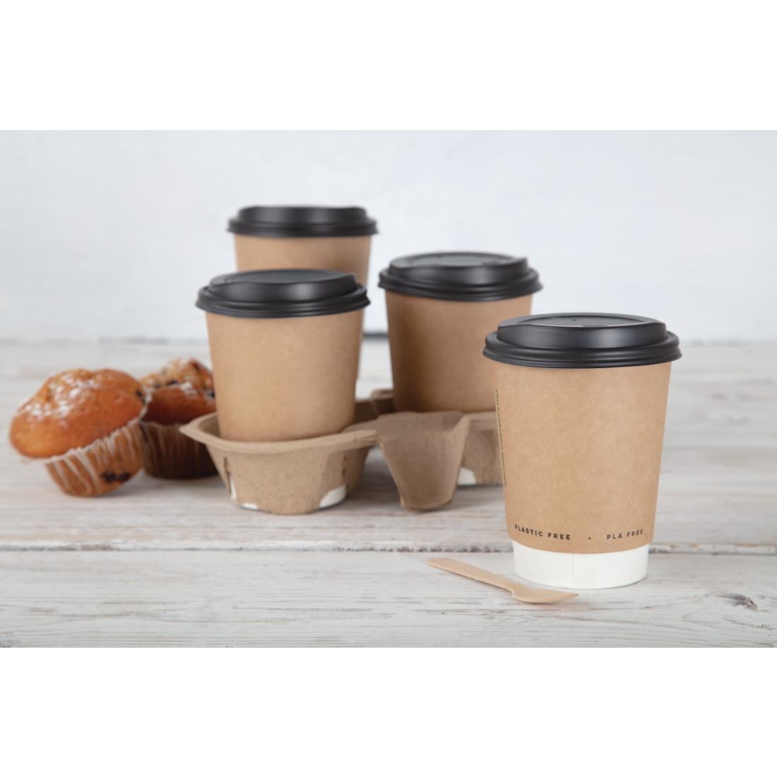 Fiesta Compostable biologisch afbreekbare houten theelepels (100 stuks) - Afbeelding 6