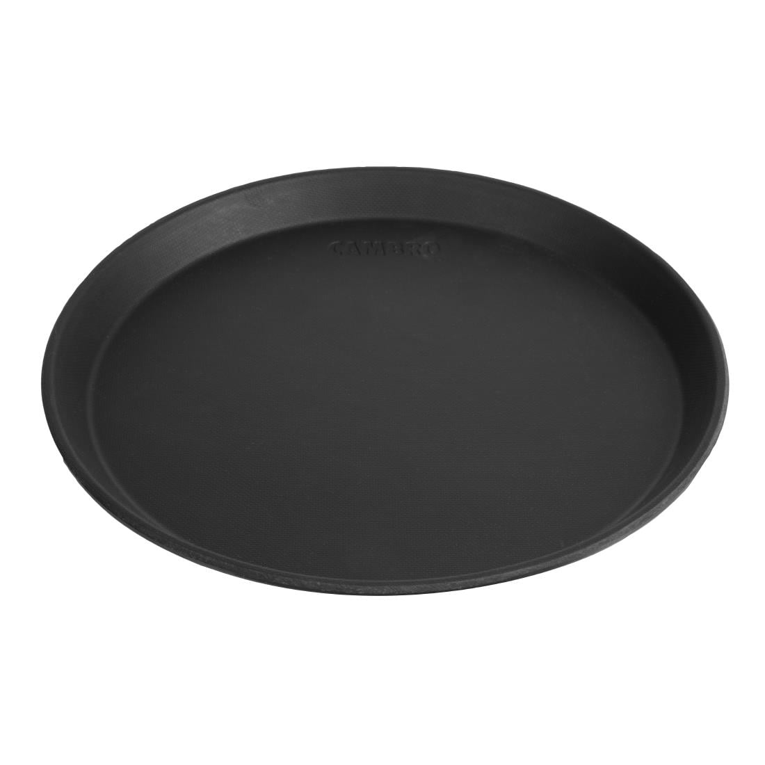 Cambro Camtread rond antislip glasvezel dienblad zwart 28cm - Afbeelding 3