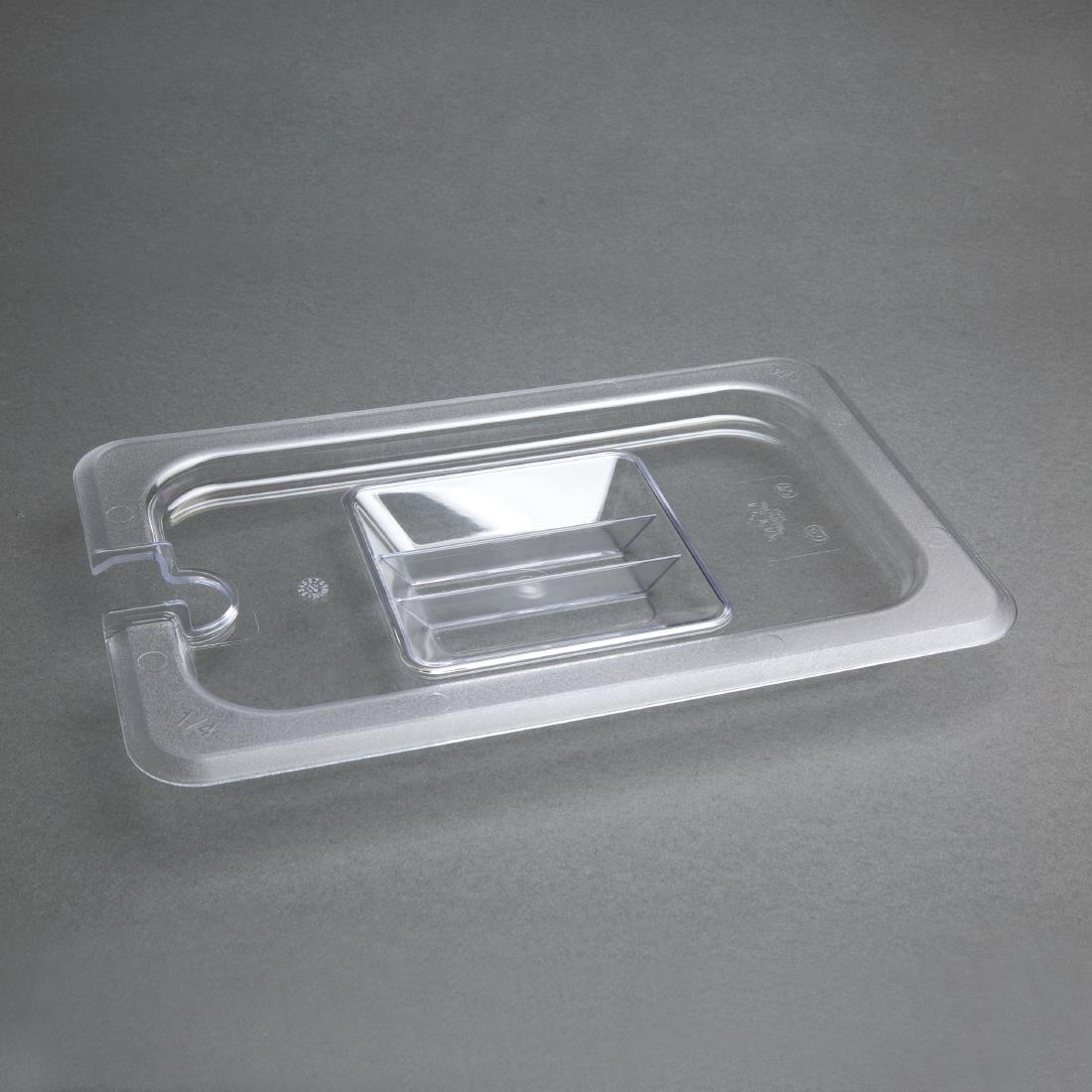 Vogue polycarbonaat deksel met lepeluitsparing GN 1/4 - Afbeelding 4
